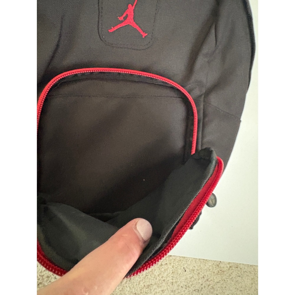 Jordan Kids Mini Backpack Black Red Jumpman Logo 1347-391-313 - Picture 5 of 8